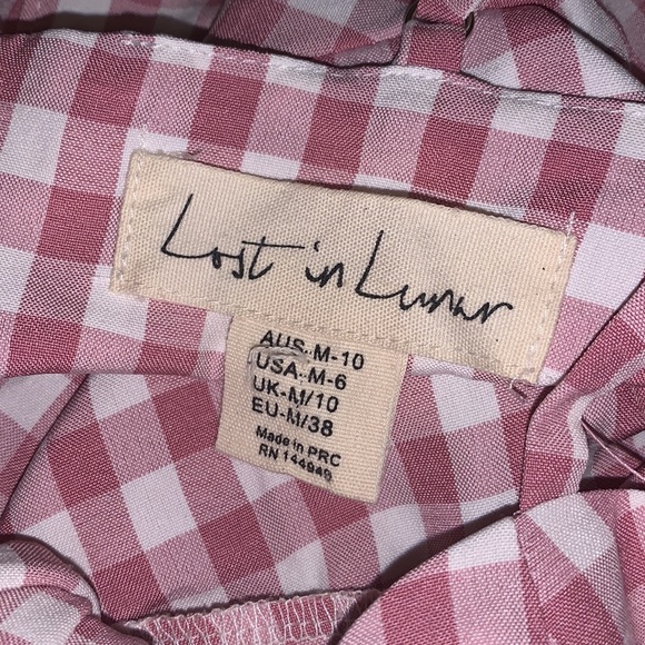 Lost in Lunar plaid bow tie front tank top - Picture 4 of 4